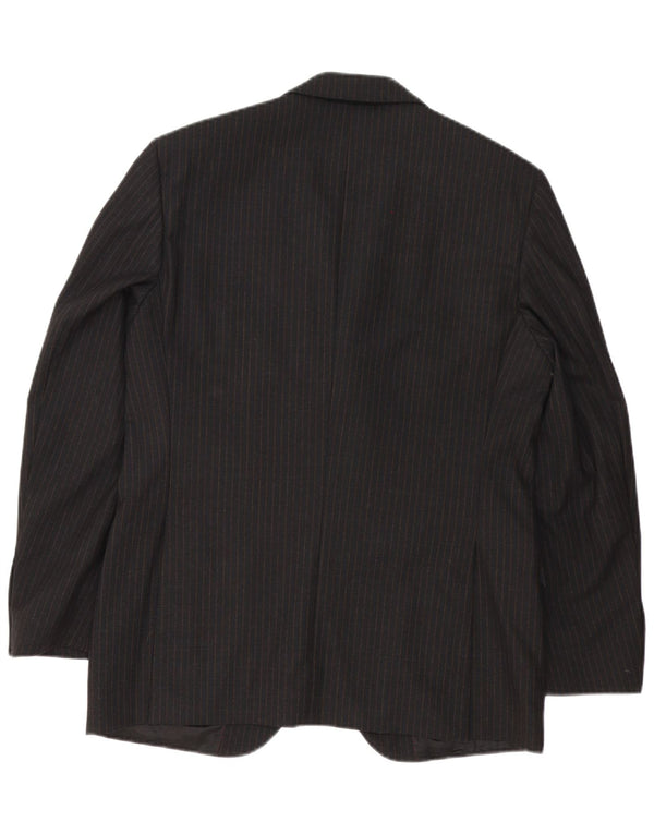 Ing Loro Piona & Co. Mens 3 Button Blazer Jacket IT 50 Large Black Striped