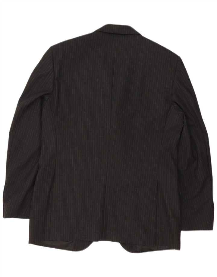 Ing Loro Piona & Co. Mens 3 Button Blazer Jacket IT 50 Large Black Striped