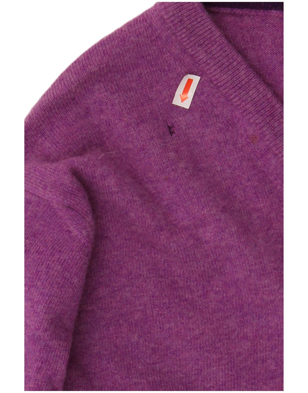 HARMONT & BLAINE Mens V-Neck Jumper Sweater Small Purple Wool
