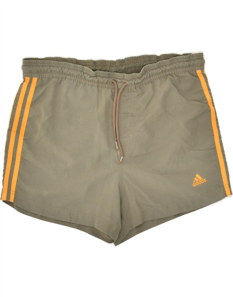 ADIDAS Mens Sport Shorts Small Grey Polyamide | Vintage Adidas | Thrift | Second-Hand Adidas | Used Clothing | Messina Hembry 