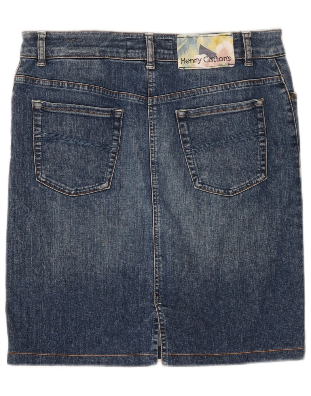 Henry Cottons Womens Denim Skirt W28 Medium Blue Cotton