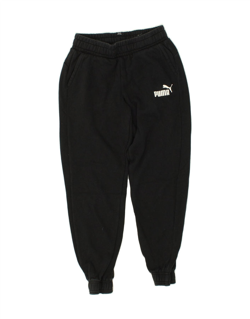 PUMA Boys Tracksuit Trousers Joggers 11-12 Years Black Cotton | Vintage Puma | Thrift | Second-Hand Puma | Used Clothing | Messina Hembry 