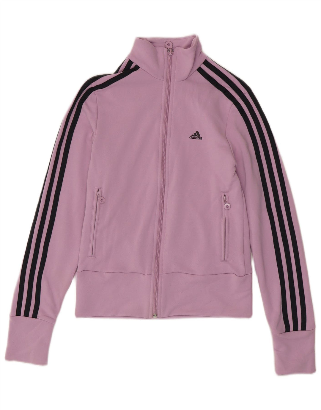 Adidas Womens Tracksuit Top Jacket UK 8 Small Purple Polyester