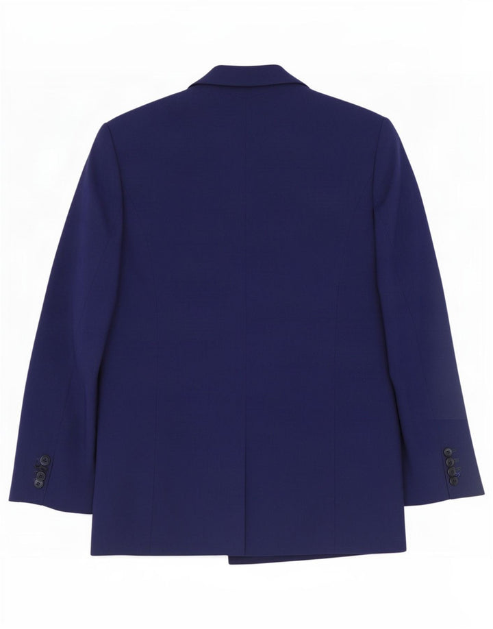 Jacques Vert Womens 5 Button Blazer Jacket UK 12 Medium Blue Wool