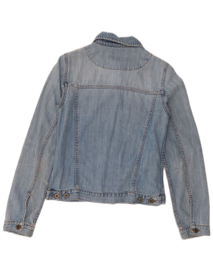 River Island Womens Denim Jacket UK 6 XS Blue Cotton