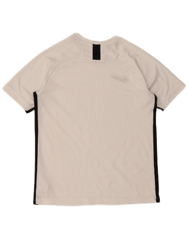 Nike Boys Dri Fit T-Shirt Top 13-14 Years XL White Colourblock Polyester