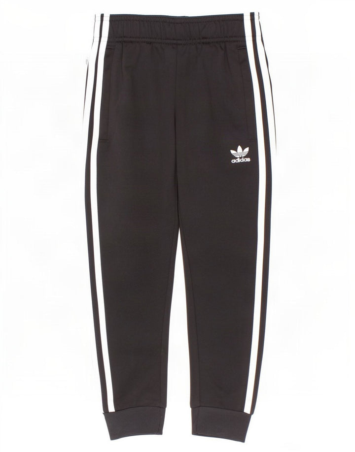 Adidas Boys Tracksuit Trousers Joggers 5-6 Years Black Polyester