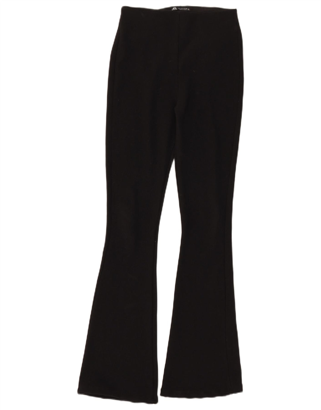 Zara Womens Flare Casual Trousers Small W26 L30 Black