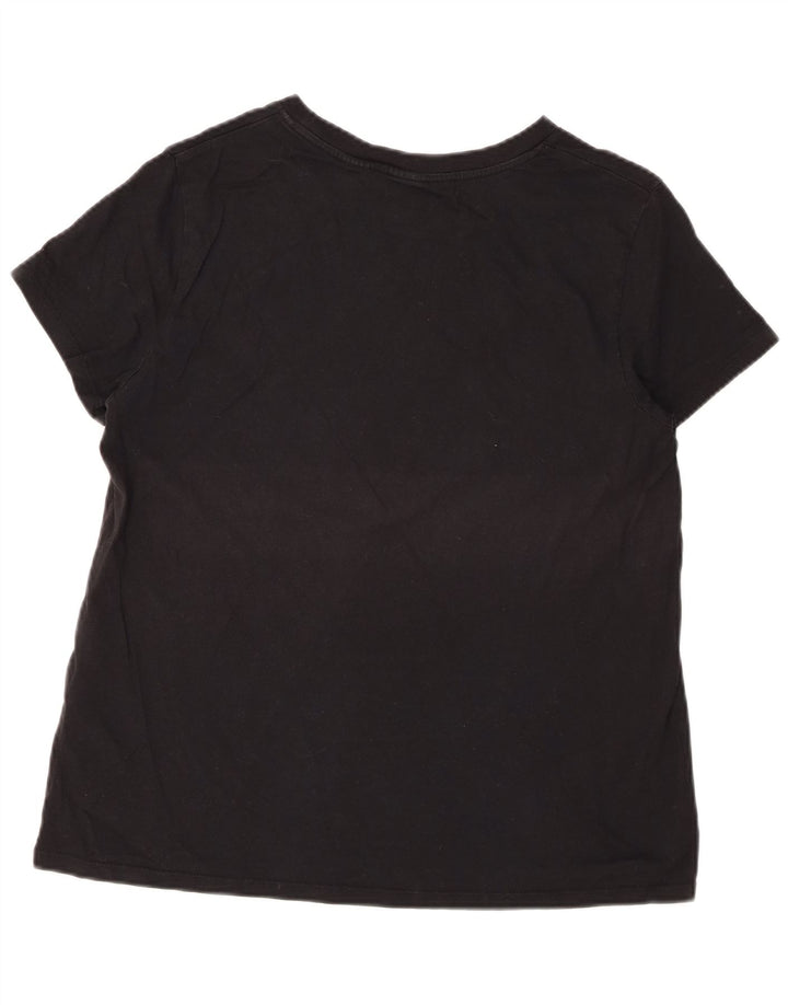 Levi's Womens T-Shirt Top UK 16 Large Black Cotton