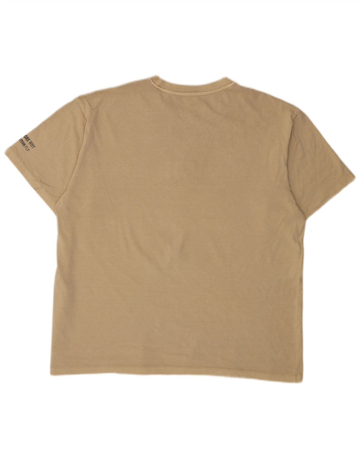 Levi's Mens Graphic T-Shirt Top Large Beige Cotton