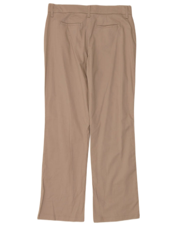 Lee Womens Riders Straight Casual Trousers US 12 Large W36 L32 Beige Cotton