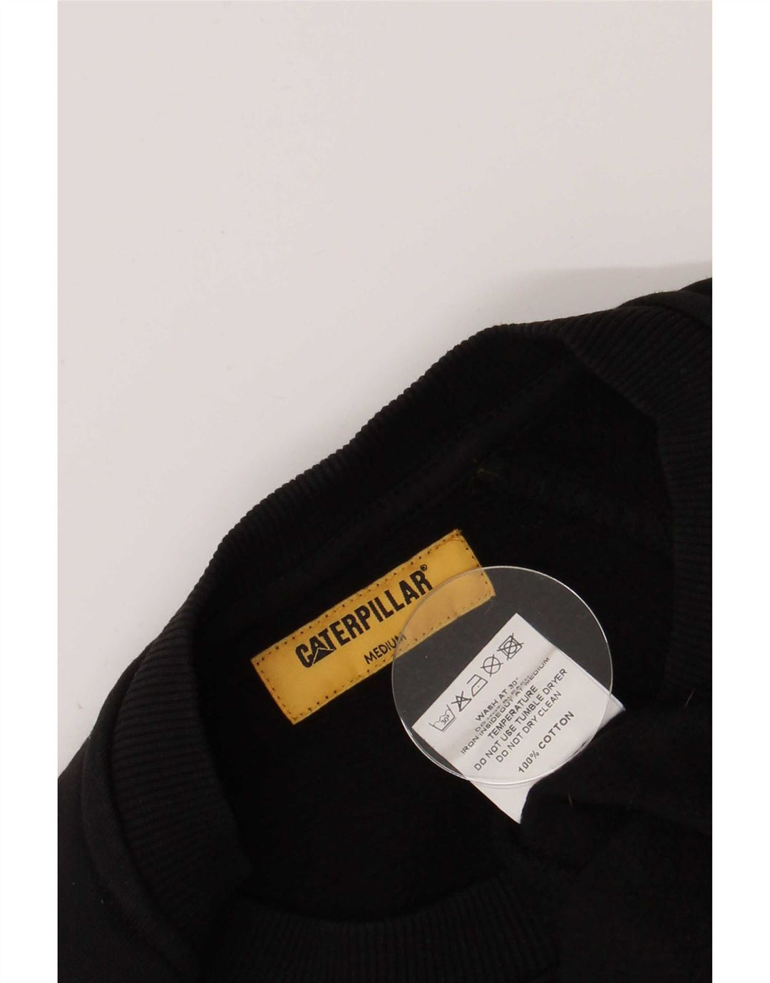 Caterpillar Mens Graphic Sweatshirt Jumper Medium Black Cotton