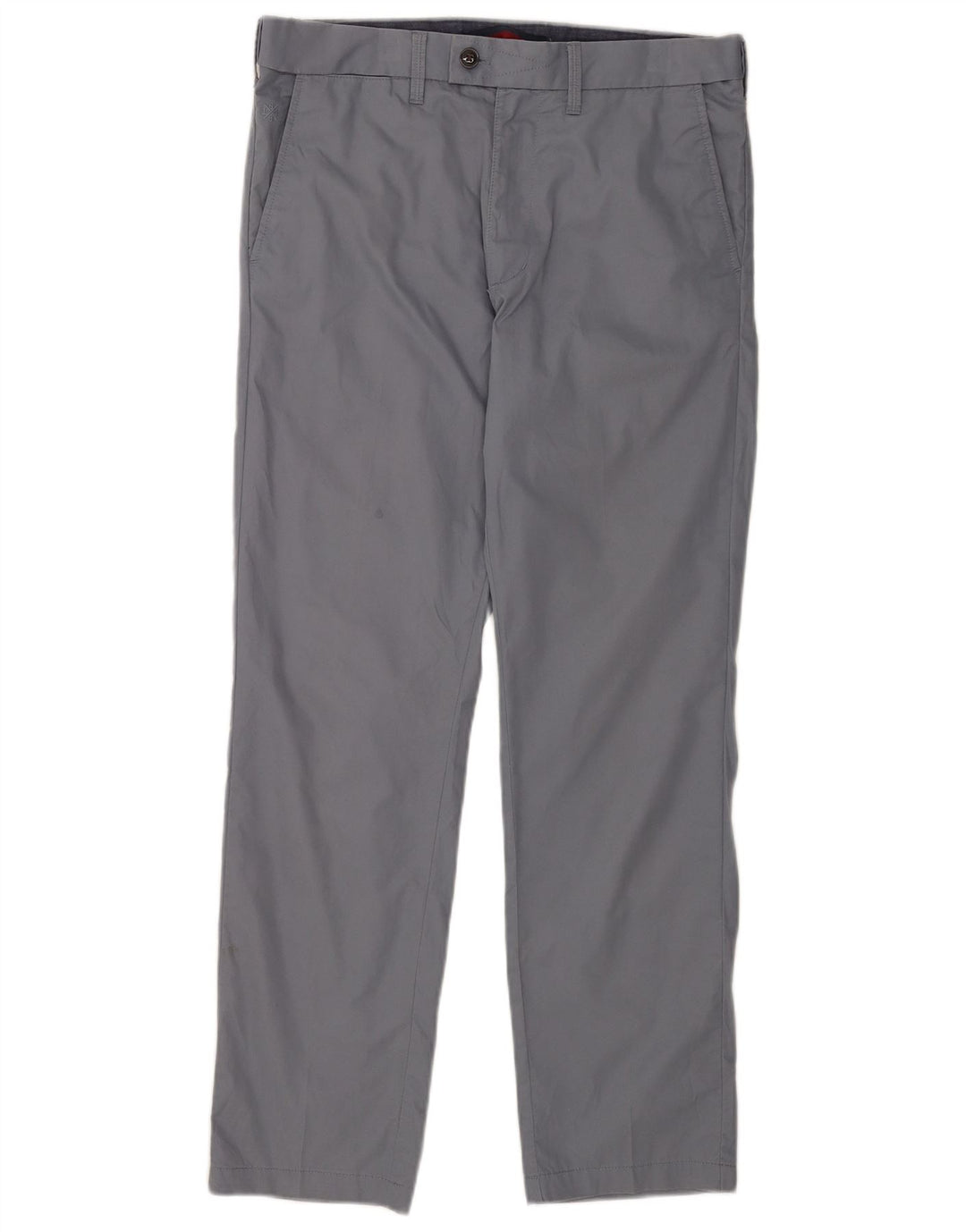 Marks & Spencer Mens Straight Chino Trousers W32 L31 Blue Cotton