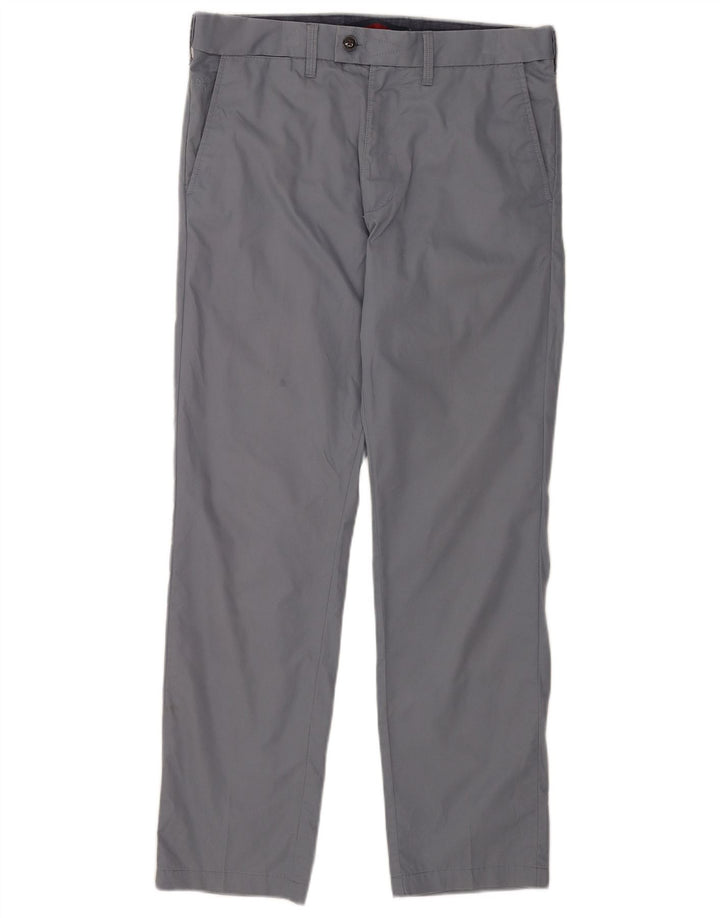 Marks & Spencer Mens Straight Chino Trousers W32 L31 Blue Cotton