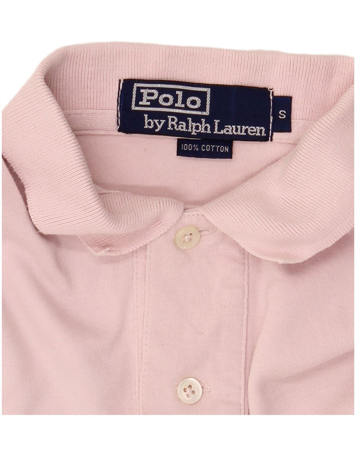 POLO RALPH LAUREN Mens Polo Shirt Small Pink Cotton