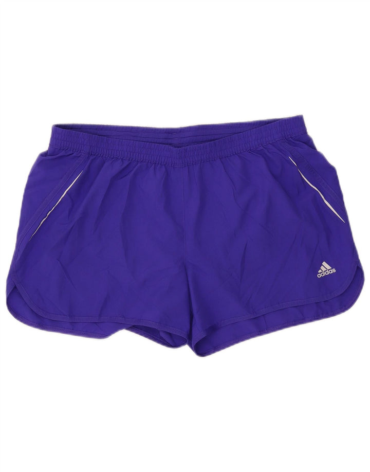 ADIDAS Womens Climalite Sport Shorts UK 18 XL Purple Polyester