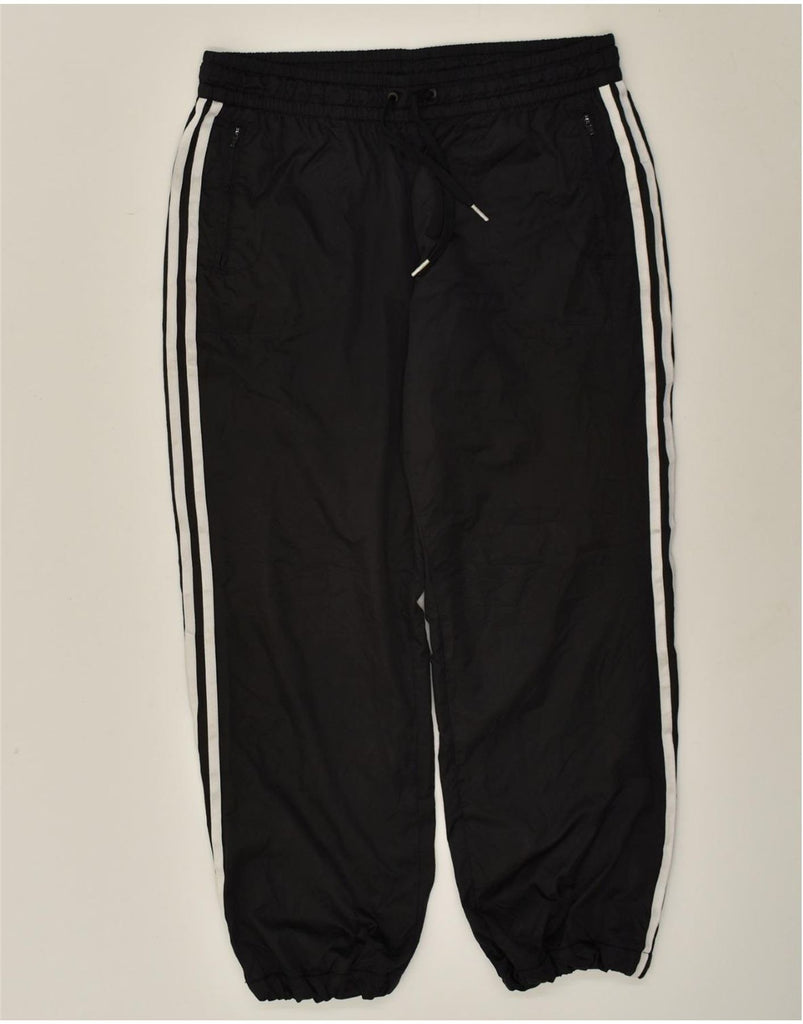 ADIDAS Womens Climalite Tracksuit Trousers Joggers UK 14 Large Black | Vintage Adidas | Thrift | Second-Hand Adidas | Used Clothing | Messina Hembry 