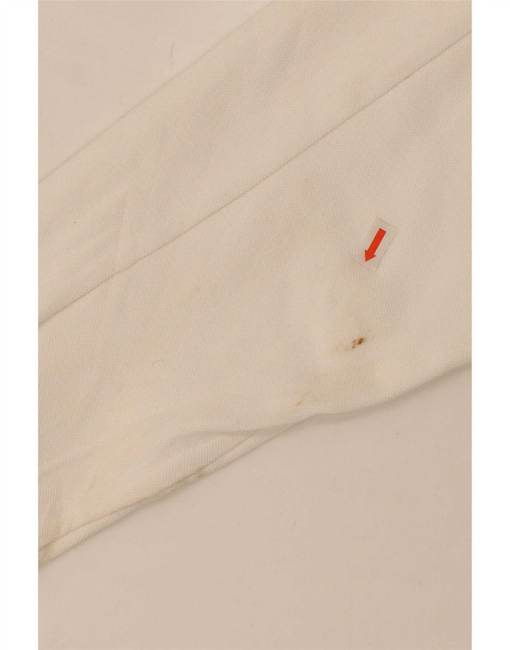 Massimo Dutti Womens Top Long Sleeve UK 14 Medium White Cotton