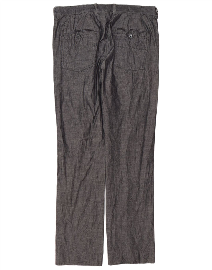 Zara Mens Straight Suit Trousers EU 44 Large W34 L35 Grey