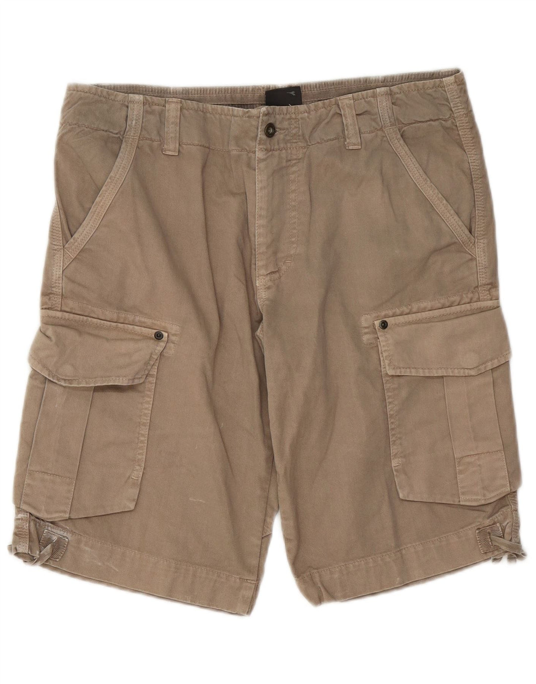 Diadora Mens Cargo Shorts IT 48 Medium W34  Beige Cotton