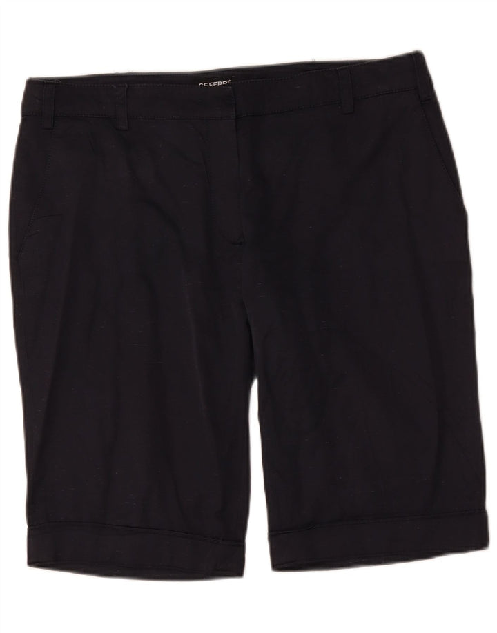 Gianfranco Ferre Womens Chino Shorts W34 Large  Navy Blue Silk