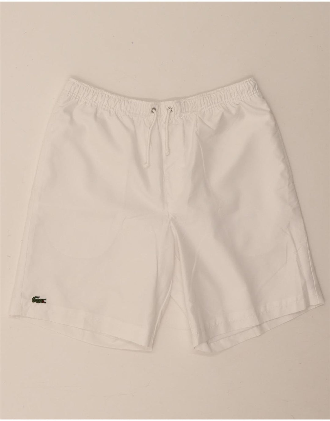 Lacoste Mens Sport Shorts Size 4 Medium  White Polyester