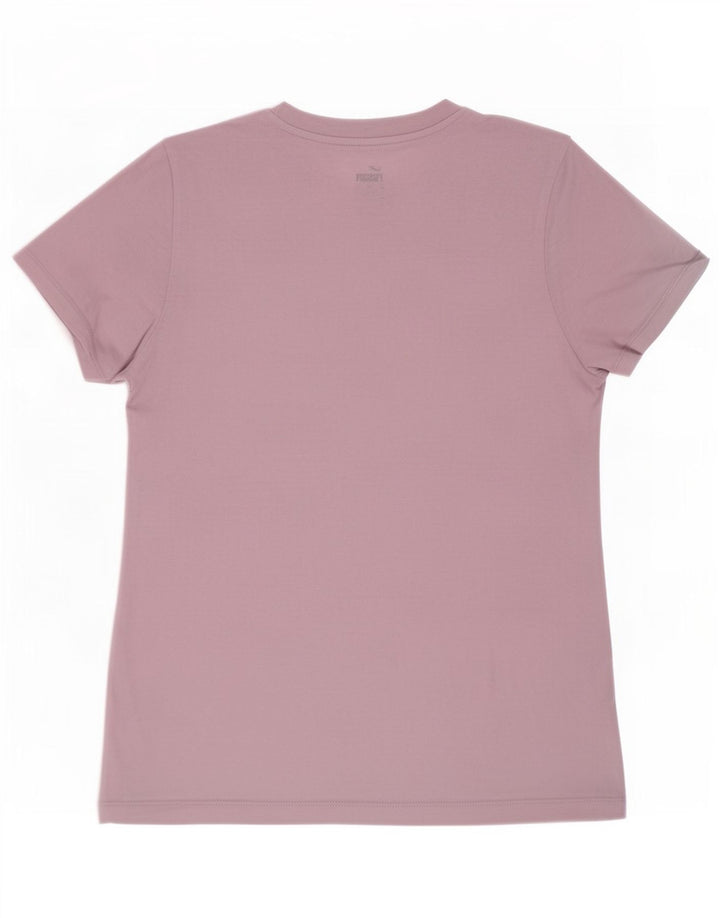 Puma Womens T-Shirt Top UK 12 Medium Pink Colourblock