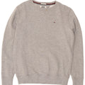 TOMMY HILFIGER Mens Regular Fit Sweatshirt Jumper Small Grey Flecked