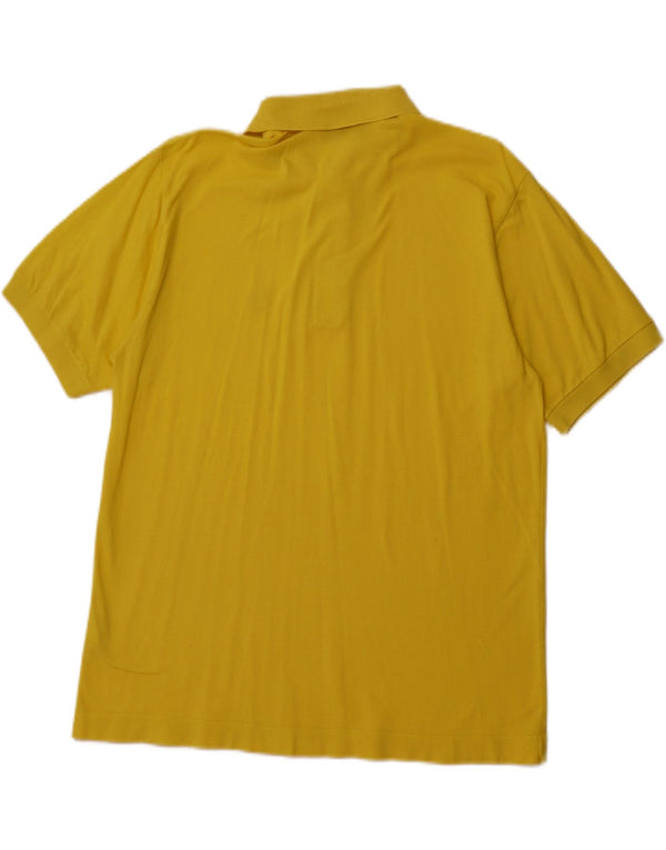 SERGIO TACCHINI Mens Polo Shirt Medium Yellow Cotton