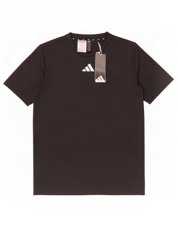 Adidas Boys Climacool T-Shirt Top 13-14 Years Black Polyester