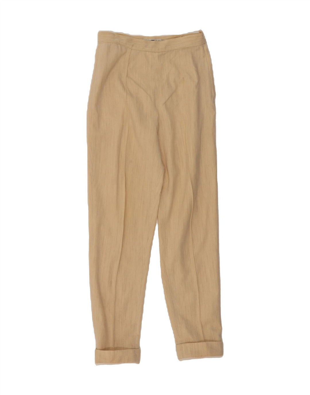 BELFE & BELFE Womens Slim Casual Trousers IT 42 Medium W28 L30 Beige Wool Vintage Belfe & Belfe and Second-Hand Belfe & Belfe from Messina Hembry 
