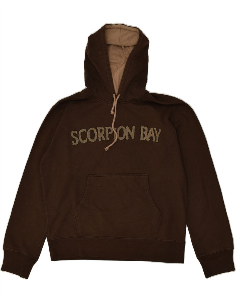 SCORPION BAY Mens Graphic Hoodie Jumper Large Brown Cotton | Vintage Scorpion Bay | Thrift | Second-Hand Scorpion Bay | Used Clothing | Messina Hembry 