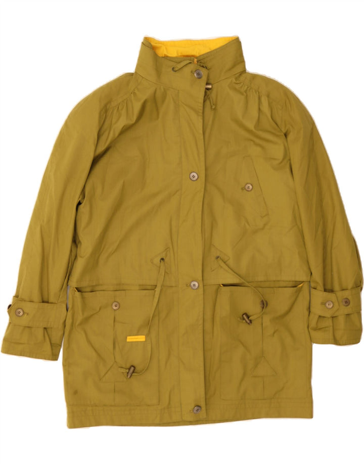 VINTAGE Womens Loose Fit Utility Jacket UK 12 Medium Khaki Vintage Vintage and Second-Hand Vintage from Messina Hembry 
