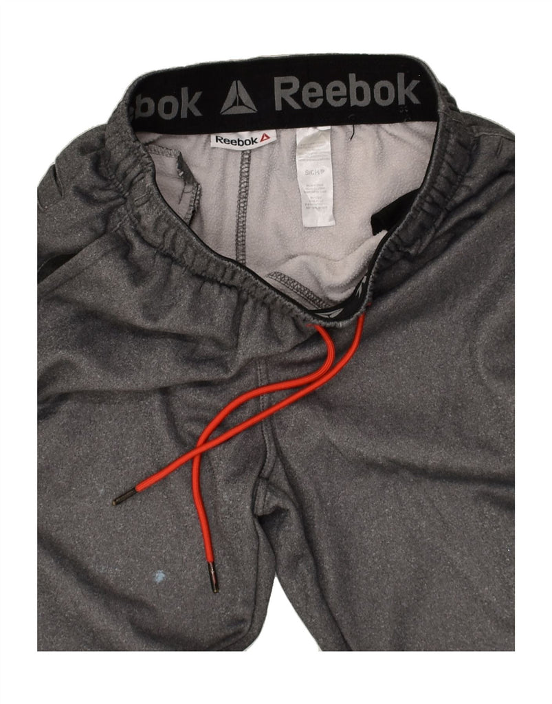 REEBOK Mens Tracksuit Trousers Joggers Small Grey Polyester | Vintage Reebok | Thrift | Second-Hand Reebok | Used Clothing | Messina Hembry 