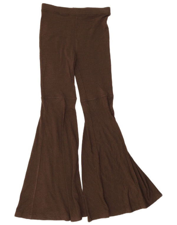 Roccobarocco Womens Flare Leggings UK 8 Small  Brown