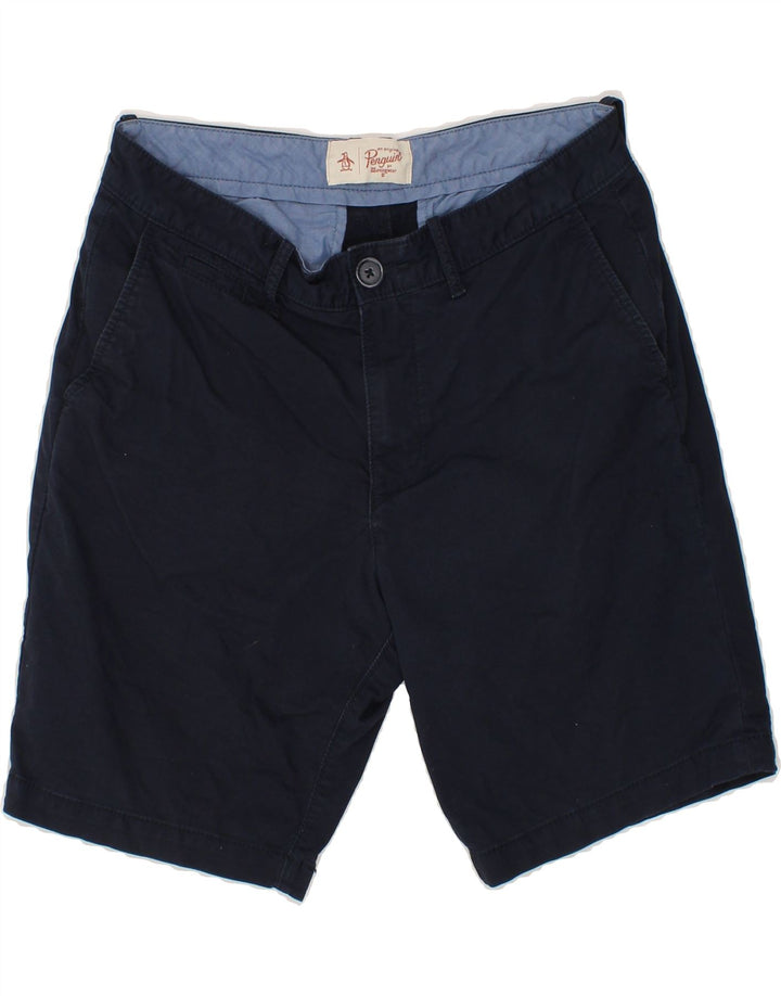 PENGUIN Mens Chino Shorts W30 Medium Navy Blue Cotton Vintage Penguin and Second-Hand Penguin from Messina Hembry 