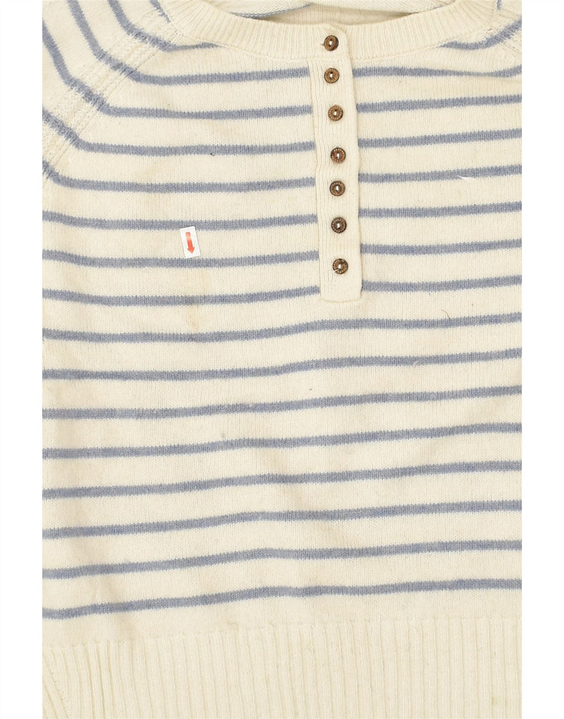 WHITE STUFF Womens Button Neck Jumper Sweater UK 14 Large Off White | Vintage White Stuff | Thrift | Second-Hand White Stuff | Used Clothing | Messina Hembry 