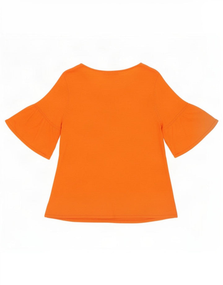 Marks & Spencer Womens Blouse Top UK 14 Medium Orange Acrylic