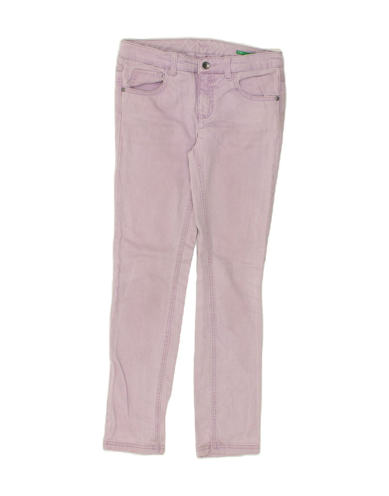 BENETTON Girls Slim Jeans 10-11 Years XL W28 L28  Purple Cotton | Vintage Benetton | Thrift | Second-Hand Benetton | Used Clothing | Messina Hembry 