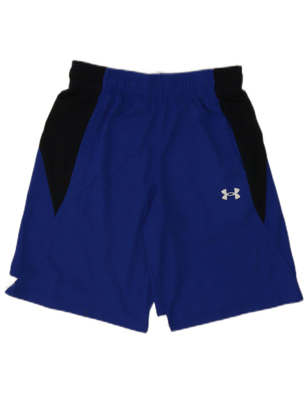 Under Armour Mens Sport Shorts Small Blue Colourblock Polyester