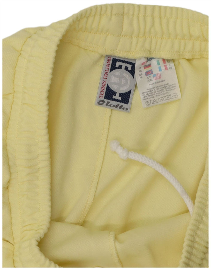 LOTTO Womens Tracksuit Trousers UK 18 XL Yellow Polyester