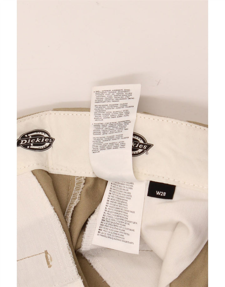 DICKIES Mens Straight Chino Trousers W28 L27 Khaki Polyester