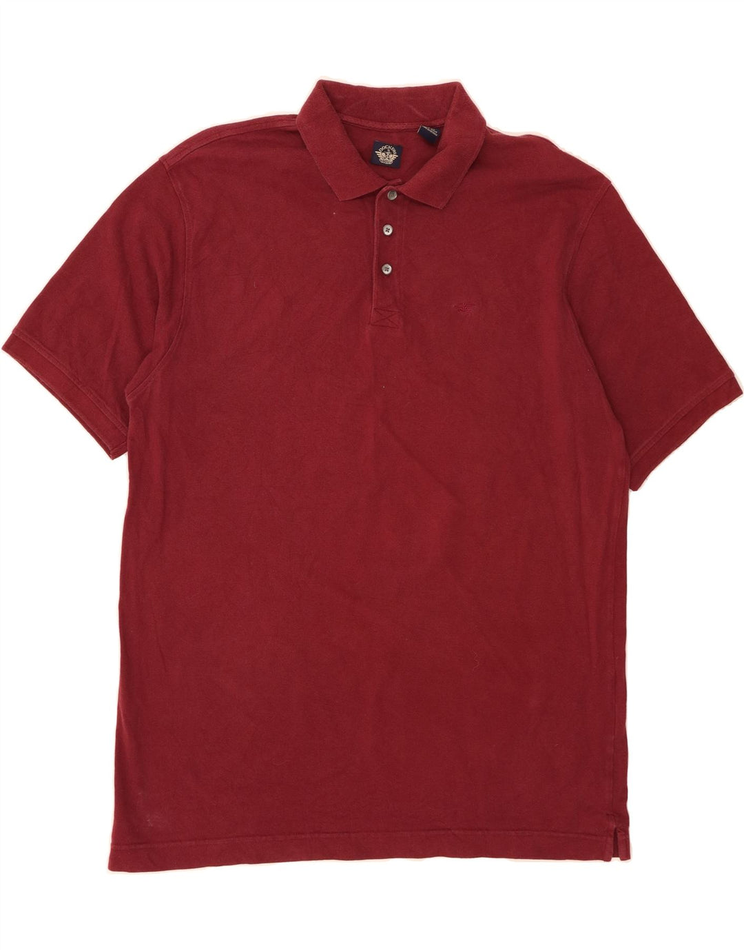DOCKERS Mens Polo Shirt XL Burgundy Cotton Vintage Dockers and Second-Hand Dockers from Messina Hembry 