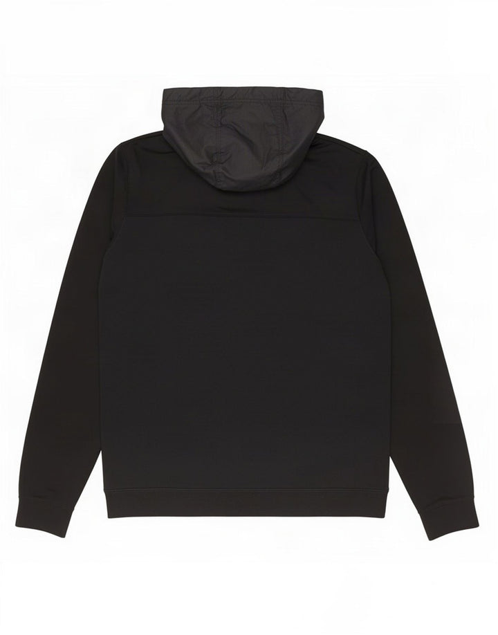 Nike Mens Zip Neck Hoodie Jumper Medium Black Cotton