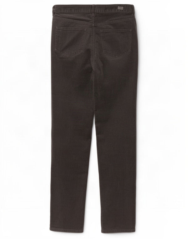 Marks & Spencer Womens Slim Fit Corduroy Trousers UK 12 Medium W28 L29 Grey