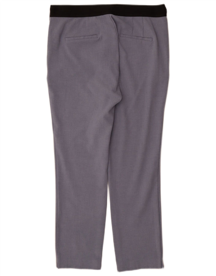 Zara Womens Straight Chino Trousers XL W32 L27 Blue Polyester