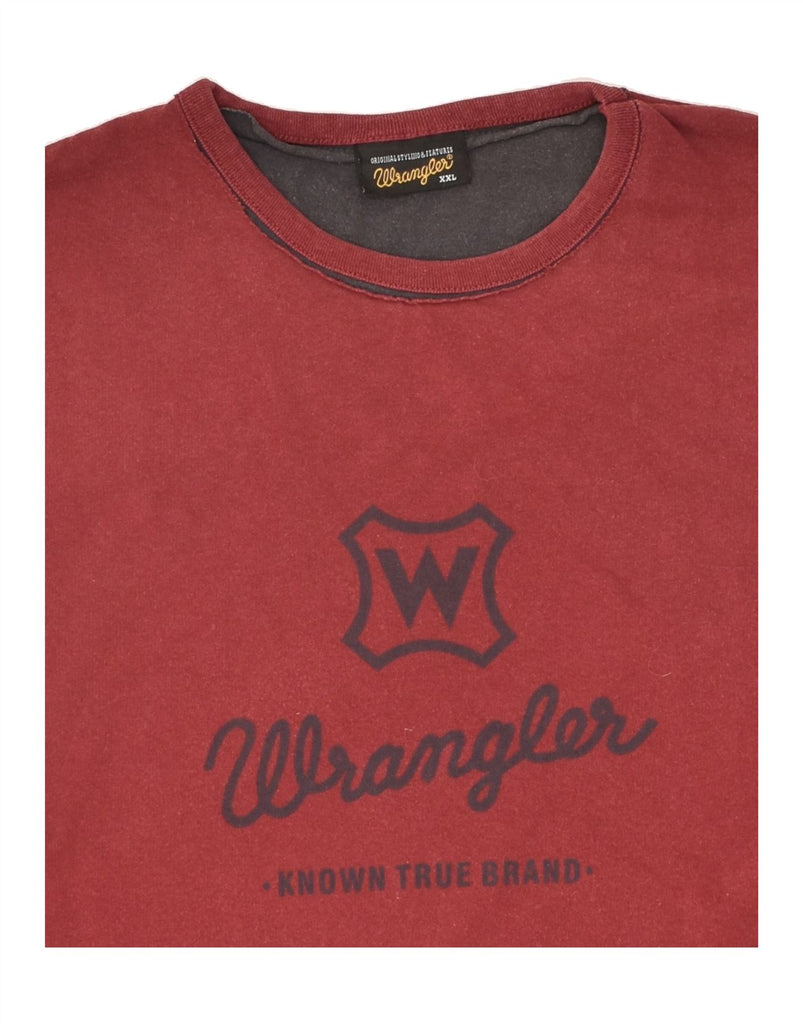 WRANGLER Mens Graphic T-Shirt Top 2XL Red Cotton | Vintage Wrangler | Thrift | Second-Hand Wrangler | Used Clothing | Messina Hembry 