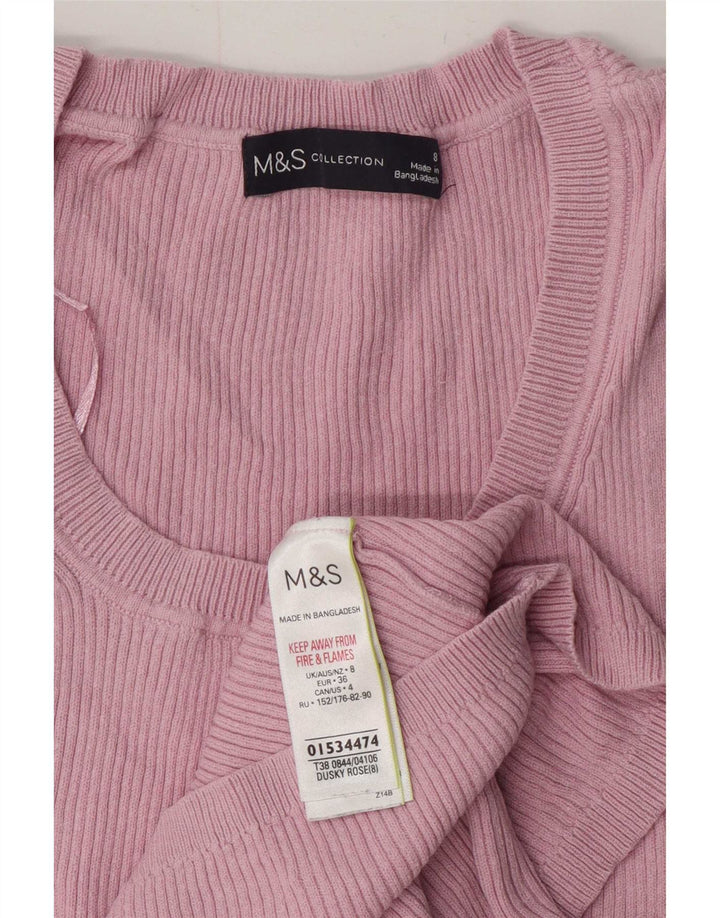 Marks & Spencer Womens Vest Top UK 8 Small Pink Viscose