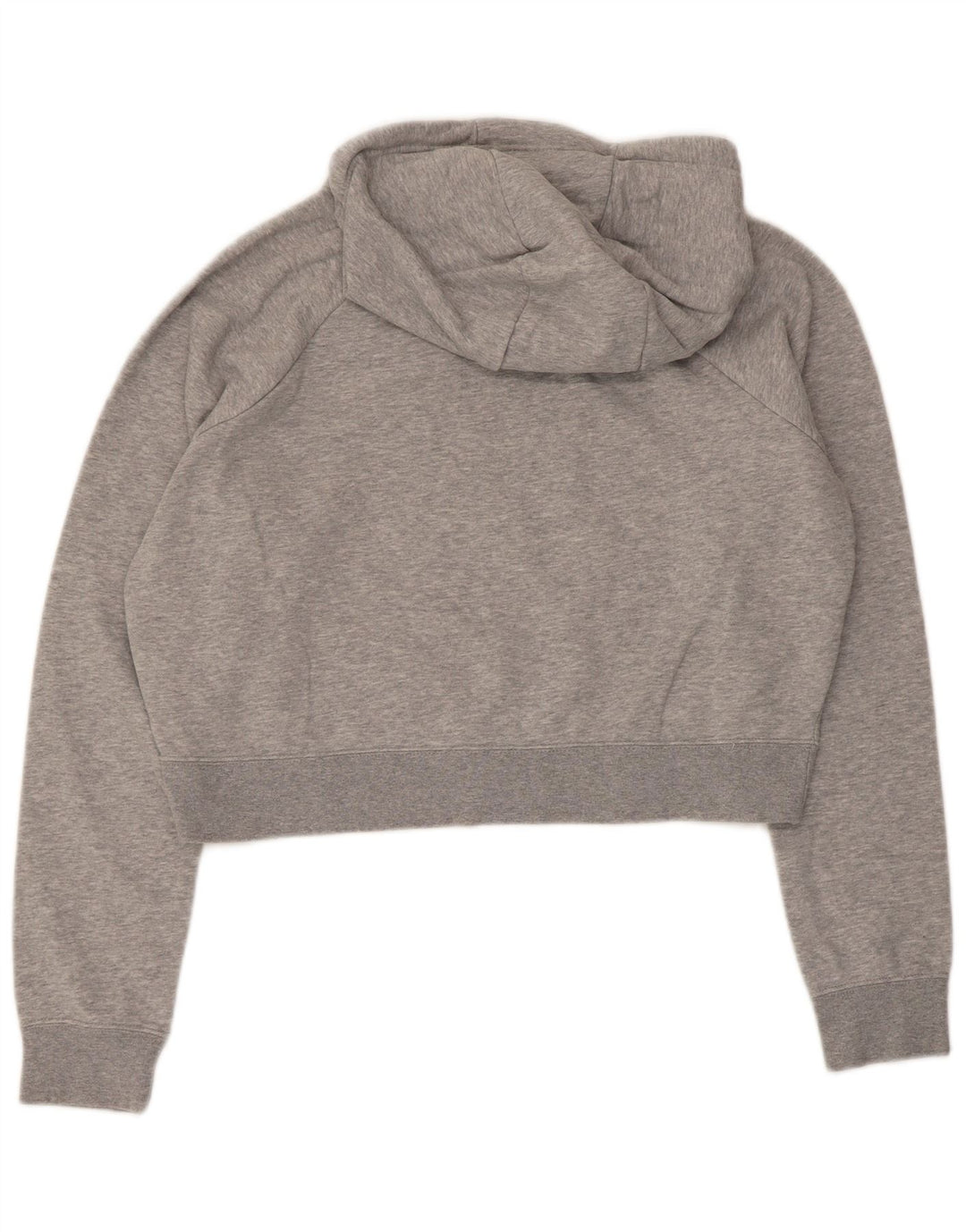 Nike Womens Graphic Crop Sweatshirt Jumper UK 16 Large Grey Cotton
