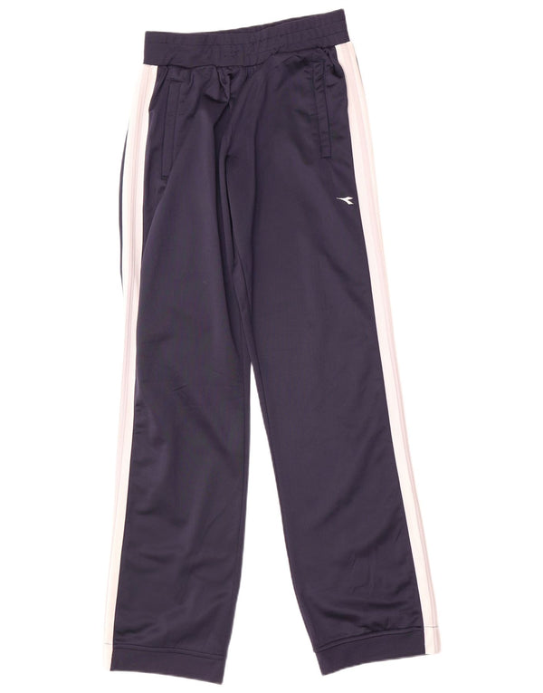 Diadora Mens Tracksuit Trousers Joggers Large Navy Blue Colourblock